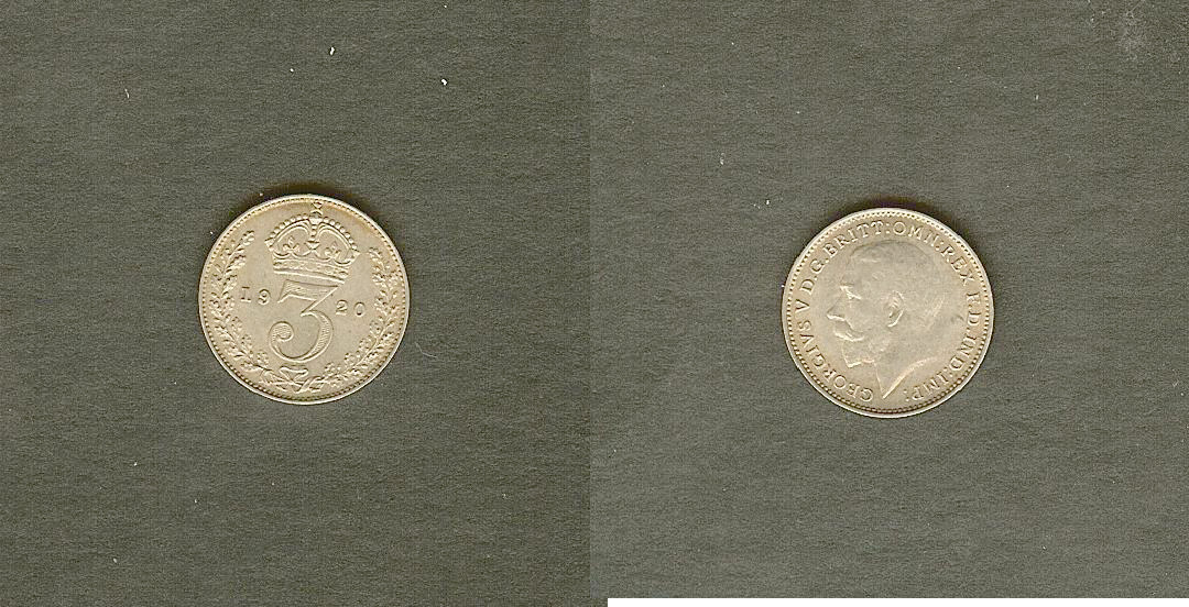 English 3 pence 1920 vUnc